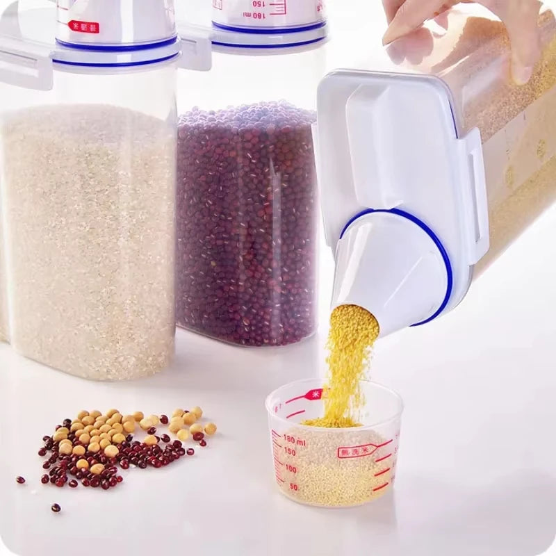 Moisture-proof Grain Jar Rice Jar Grain Storage Box Pet Food Bucket Storage Jar Sealed Bucket Filled Rice Bucket Zpaxo