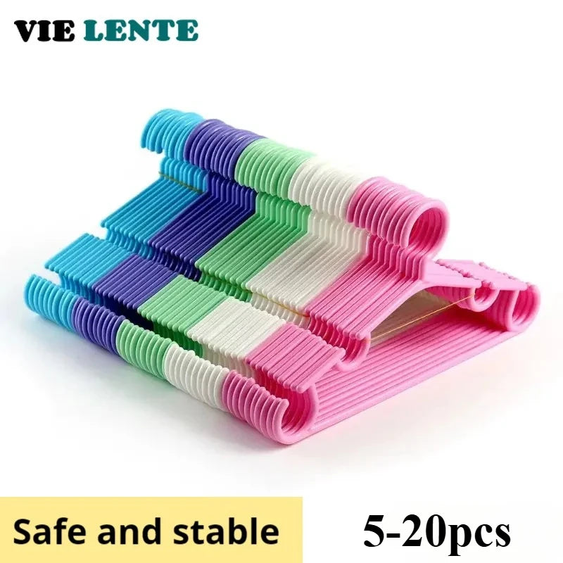 5-20Pcs Baby Hangers for Plastic Candy Colored Children's Clothes Hanger -Safe and Durable Can Be Used As Toddler or Baby Hanger Zpaxo