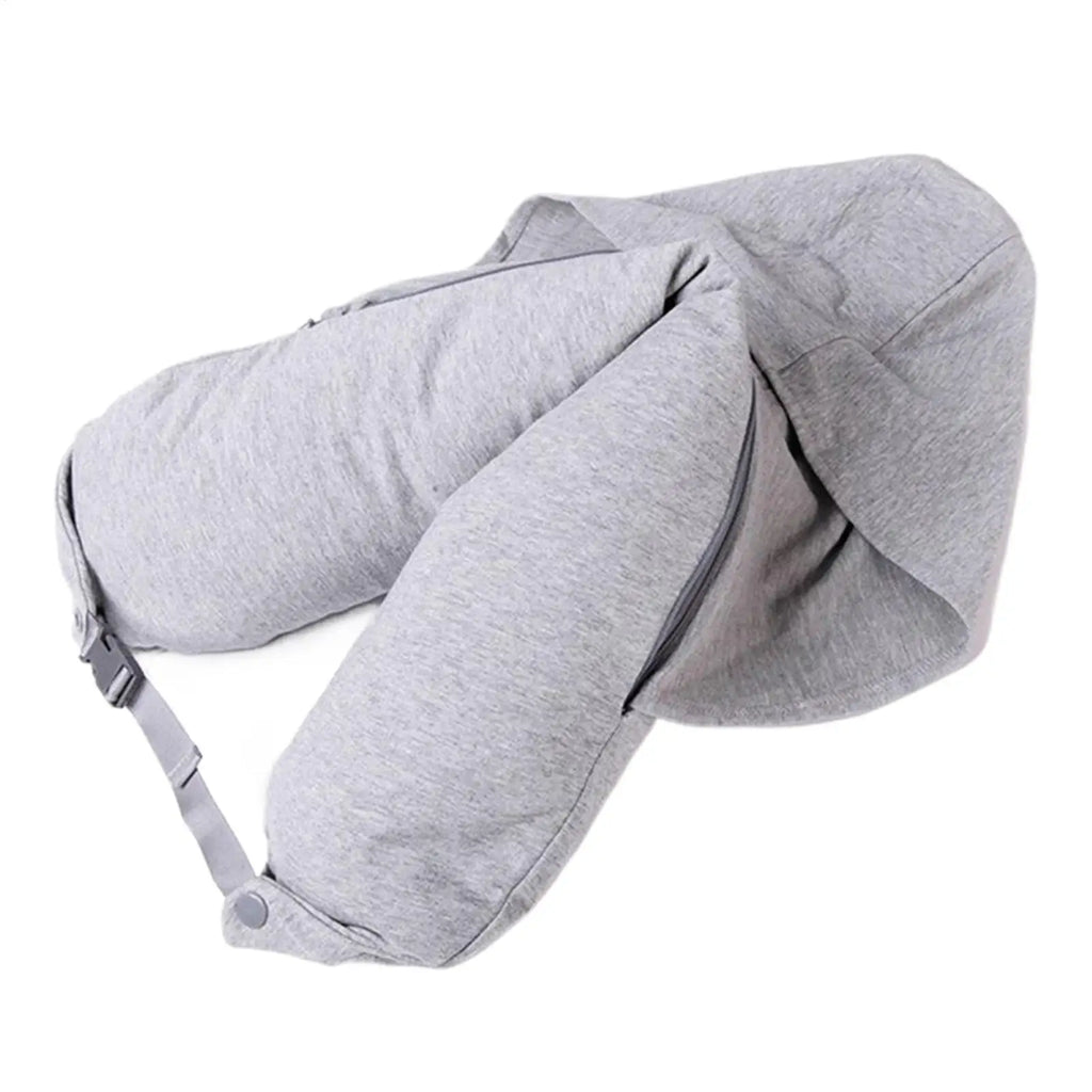 Neck Pillow Airplane Stuffable Travel Hood Fillable Storage Bag