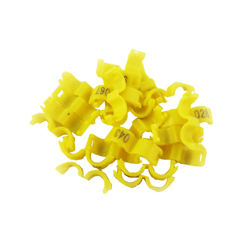 Inner 2 7 3 4 5 Canary Clip Ring Bird Pigeon Parrot Leg Rings Small Zpaxo YELLOW 3mm
