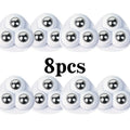 360° Swivel Caster Wheels w/SS Bearings, Heavy-Duty White Plastic for Chair, Smooth-Rolling, Tool-Free Mounting Zpaxo 8pcs