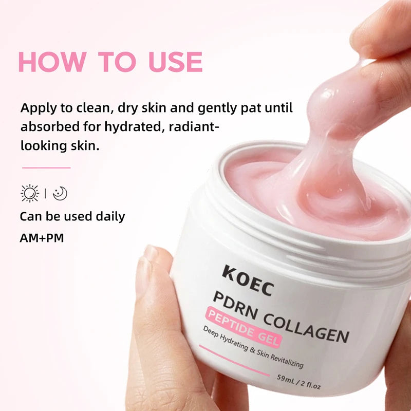 PDRN Salmon Jelly Peptide Gel Cream Moisturizer Hydrating Soothing Repairing Nourishing Korean Glass Skin Face Moisturizer Zpaxo