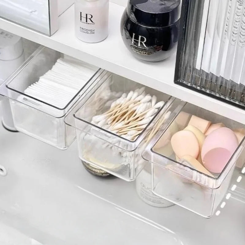Transparent Pull-Out Drawer Storage Box – Bathroom Organizer