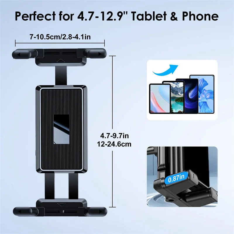 Heavy Duty Drill Base Aluminum Car Tablet & Phone Mount 360°