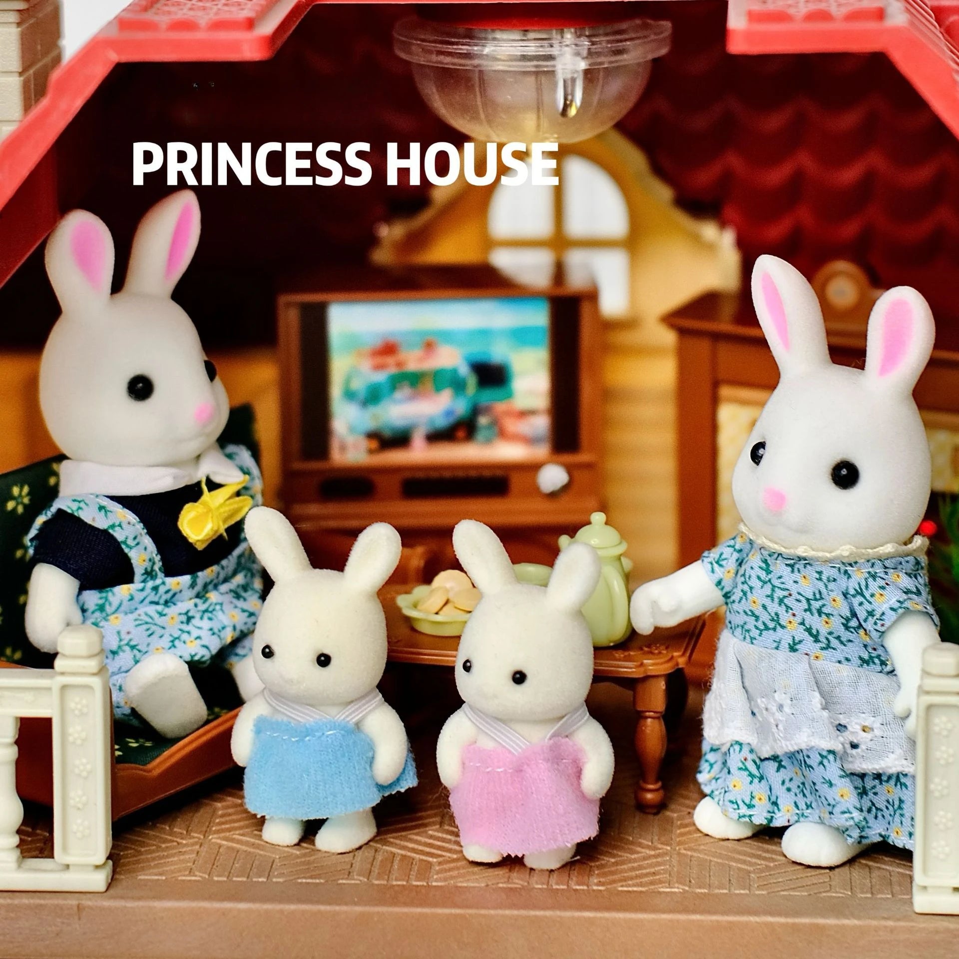 Simulation Forest Rabbit Family Doll Plush Toys Dollhouse Figures DIY