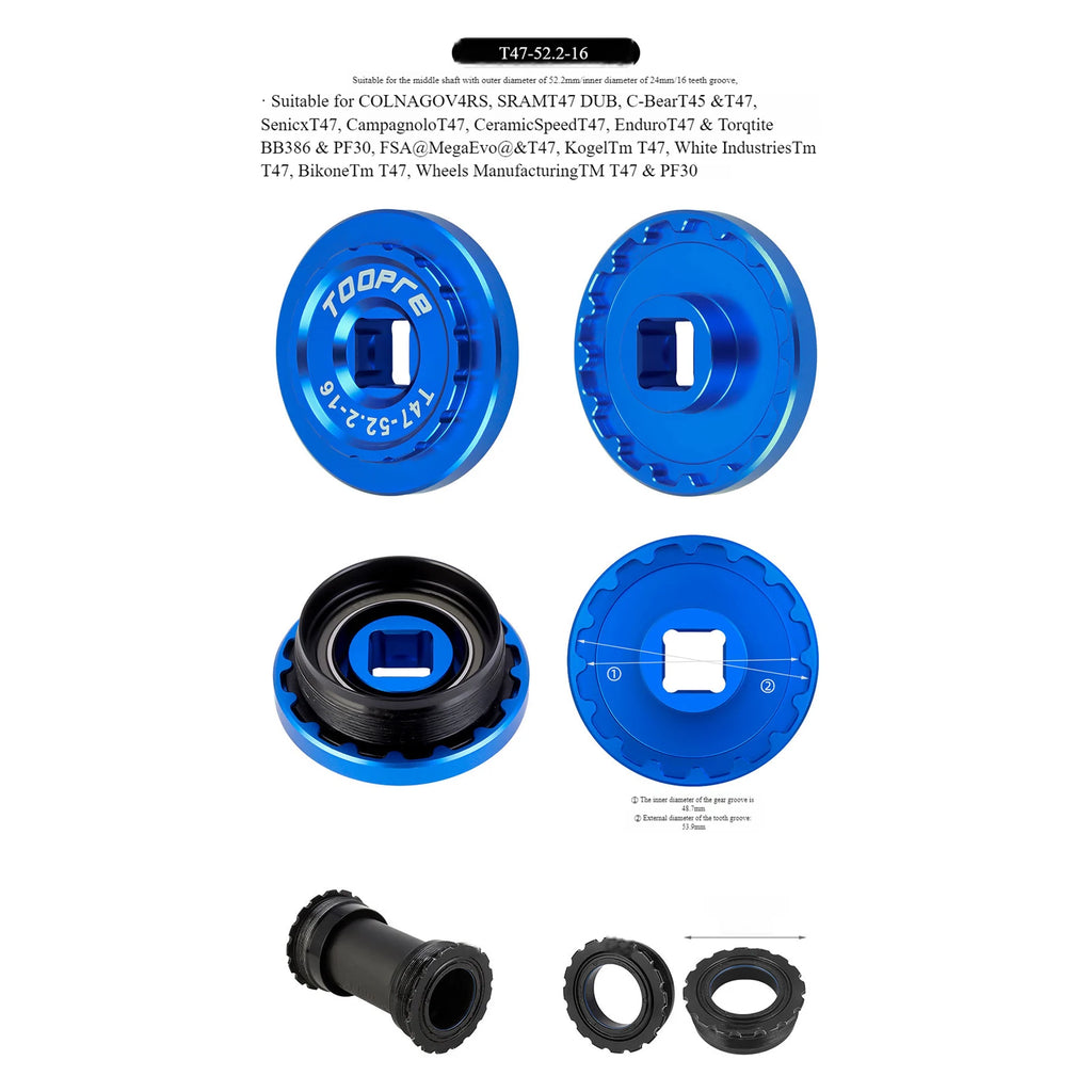 Bicycle Bottom Bracket Removal Tool Rustproof Threaded BB Socket