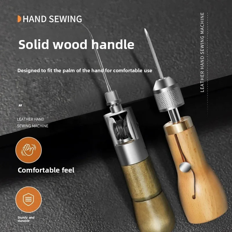 Leather Sewing Awl Thread Kit Speedy Stitcher Hand Sewing Machine Tools Kit Leather Craft Stitching Shoemaker Canvas Repair Zpaxo