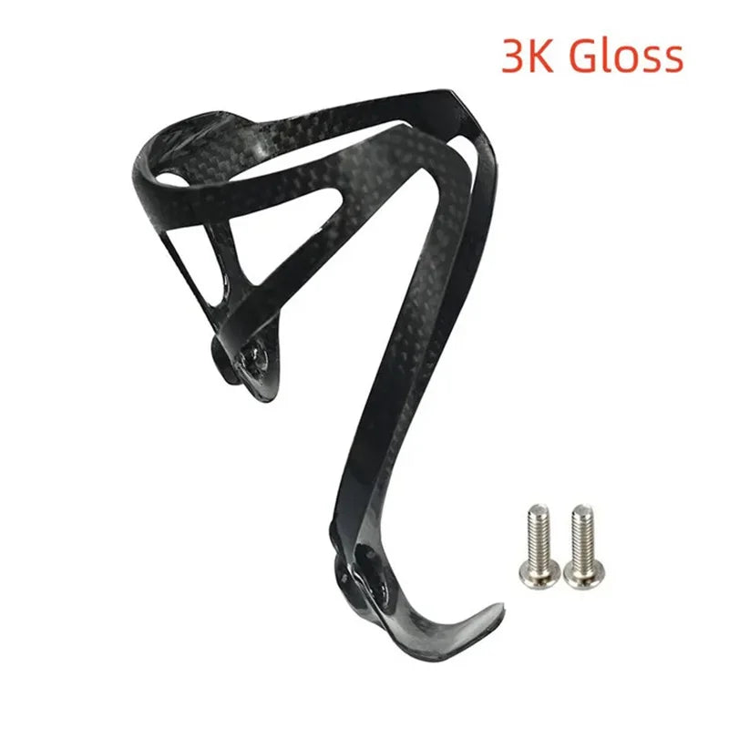Full 3K Carbon Fiber Bike Water Bottle Cage 24g Super Light Matte Glossy Bicycle Bottle Holder Road MTB Cycling Water Cup Rack Zpaxo 14 Gloss 1pcs