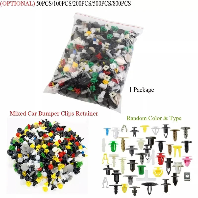 Universal Car Bumper Clips & Door Panel Fastener Rivet Set
