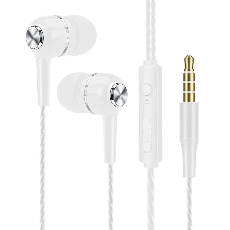 Wired Headphones 3.5mm Jack In Ear Headset Wired Earphones with Mic Bass HiFi Stereo Earbuds Sports In-line Control For Phones Zpaxo