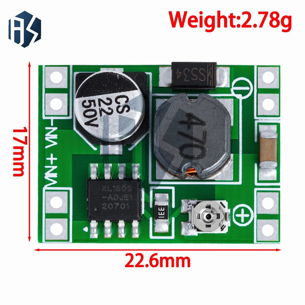 Adjustable XL1509 Step-Down Module - Ultra-Mini Size High Performance DC-DC Buck Converter Zpaxo