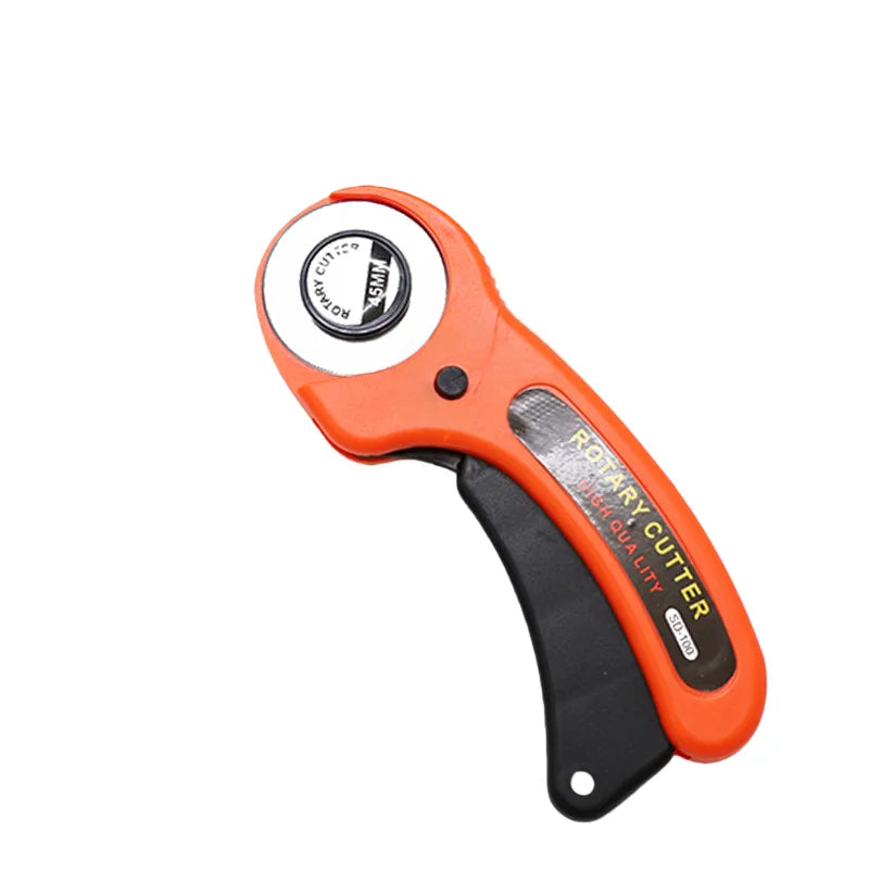 Rotary Cutter 45mm Card Paper Sewing Quilting Roller Fabric Cutting Tailor Scissors Tool Dress Clothes Making DIY Tool Zpaxo Orange Cutter