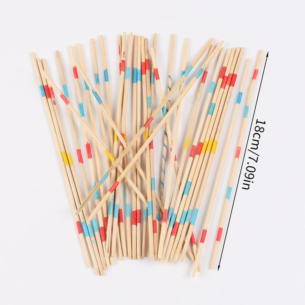 Pick Up Sticks Table Game Wooden Pick up Classic Game Mikado Spiel for Adults Kids Fun Party Family Game Zpaxo