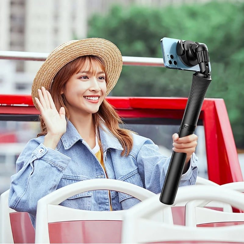 Foldable Selfie Portable Tripod Remote Adjustable Height 360 Rotation Zpaxo