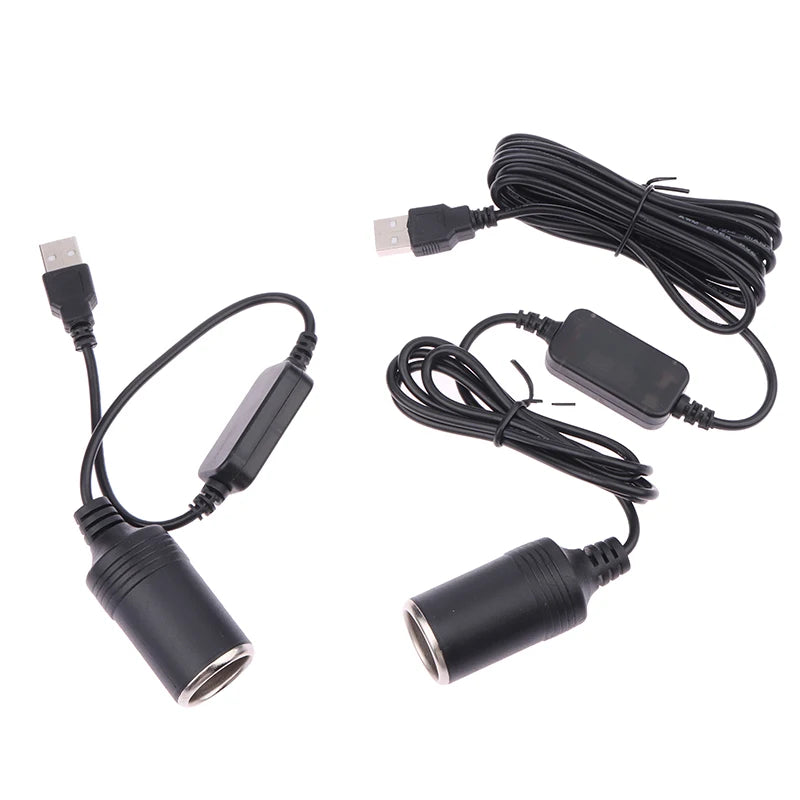 5V to 12V USB Car Cigarette Lighter Socket Adapter