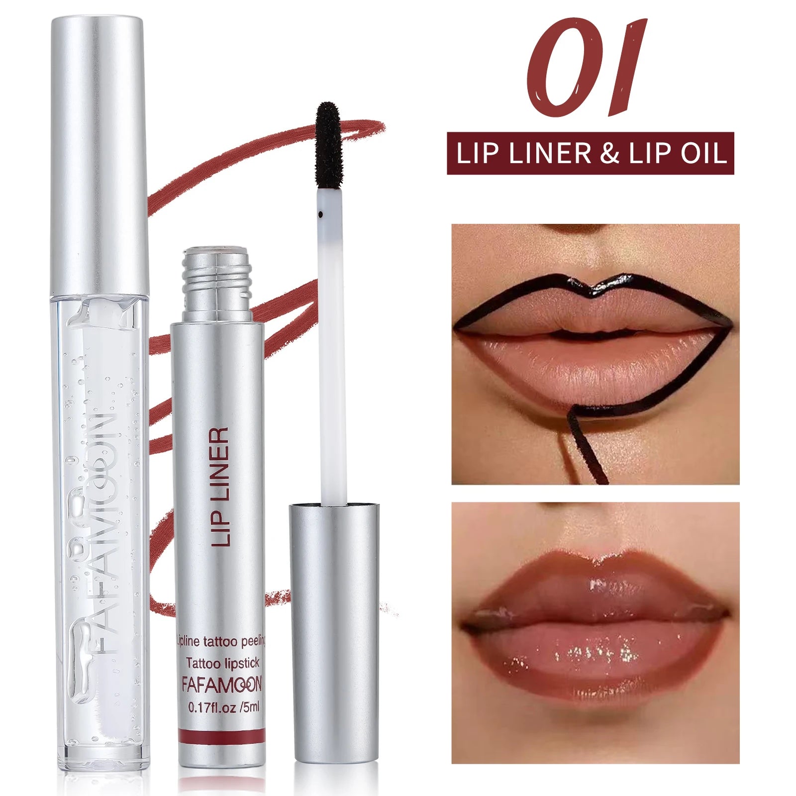 Tear-off Lip Liner Oil Moisturizing Lightweight Texture Long-lasting Zpaxo FA2609-01