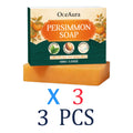Natural Persimmon Fruit Soap Gentle Nourishing Barrier Protection Anti Dryness Body Wash Deep Hydration Lock Stabilizing 100g Zpaxo 3 Pcs