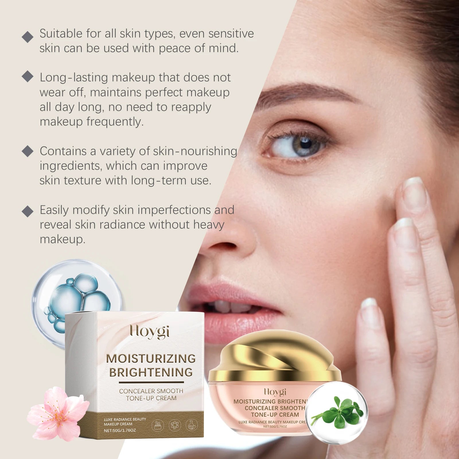 Hoygi Centella Asiatica BB Cream – Full Coverage Concealer 50g Concealer BB Cream Zpaxo