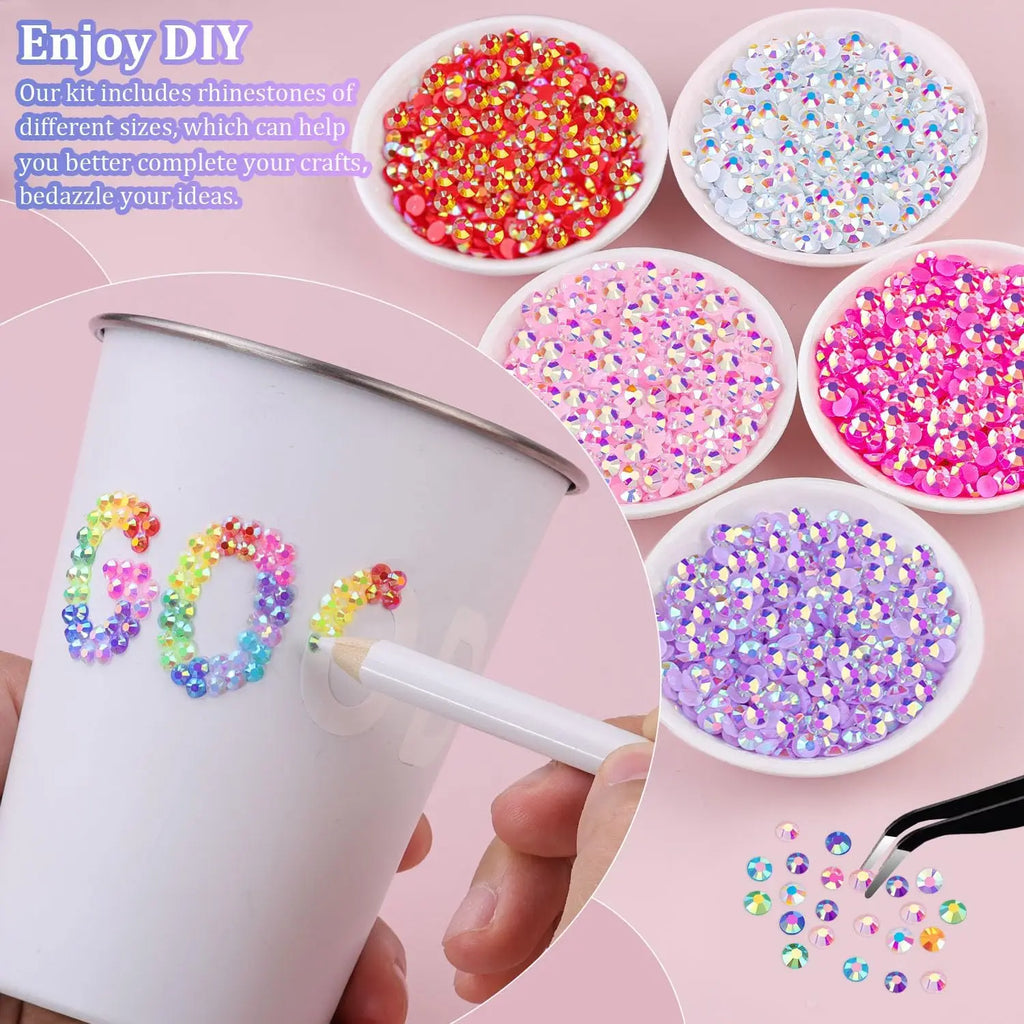 Simple Shiny Half-round Nail Rhinestones Flat Bottom Resin Gems DIY