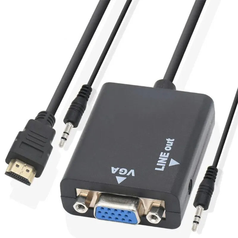 Adapter HDTVI VGA Audio HDTV Male Female Converter Port Output 1080P Zpaxo