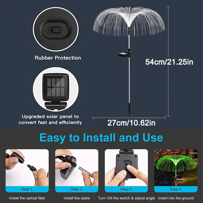 Solar LED Lights Outdoor Lighting Shower Waterproof Sun Powered Light Zpaxo