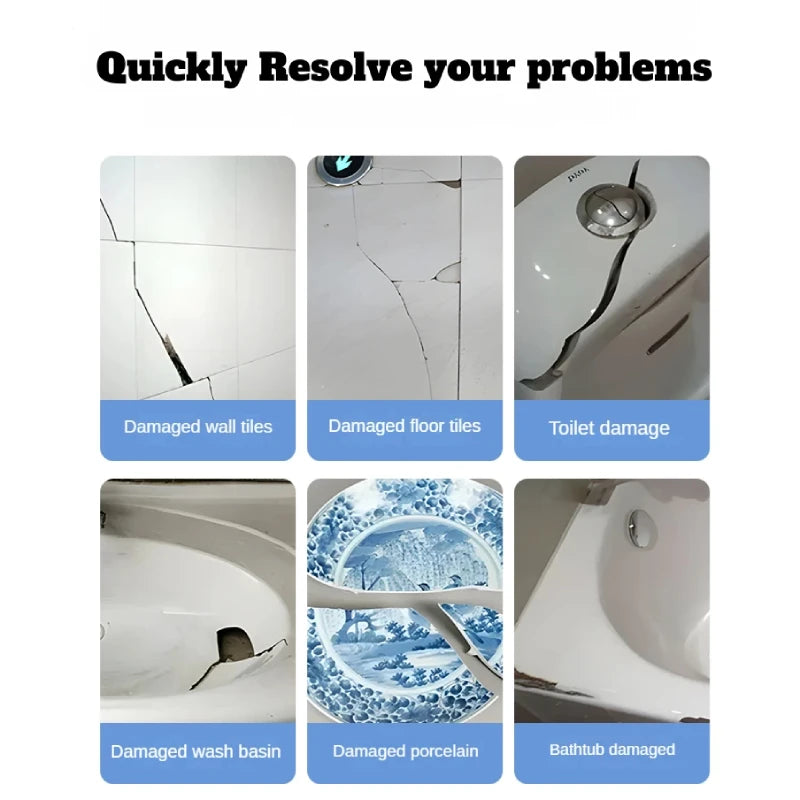 Tile Repair Agent Paste Ceramic Porcelain Marble Floor Toilet