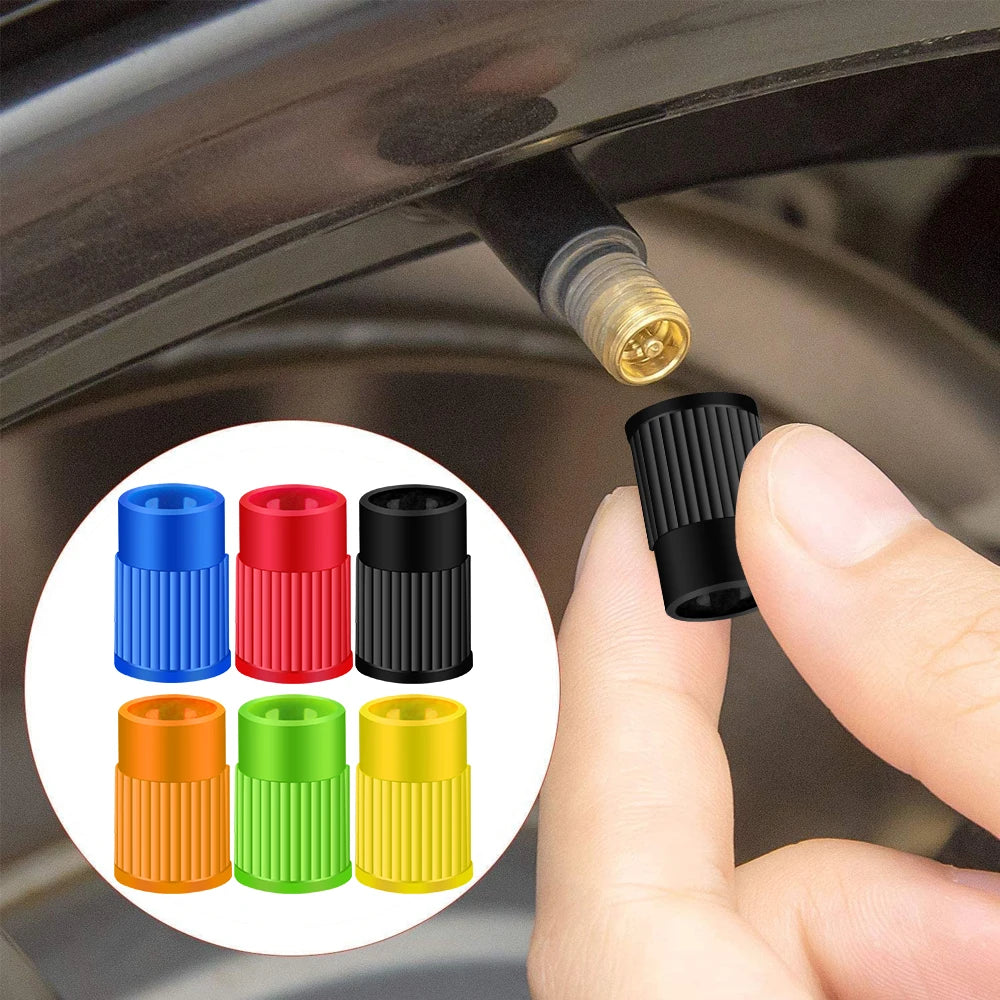 10-Pack Universal Plastic Tyre Valve Stem Caps – Car, Bike & Truck