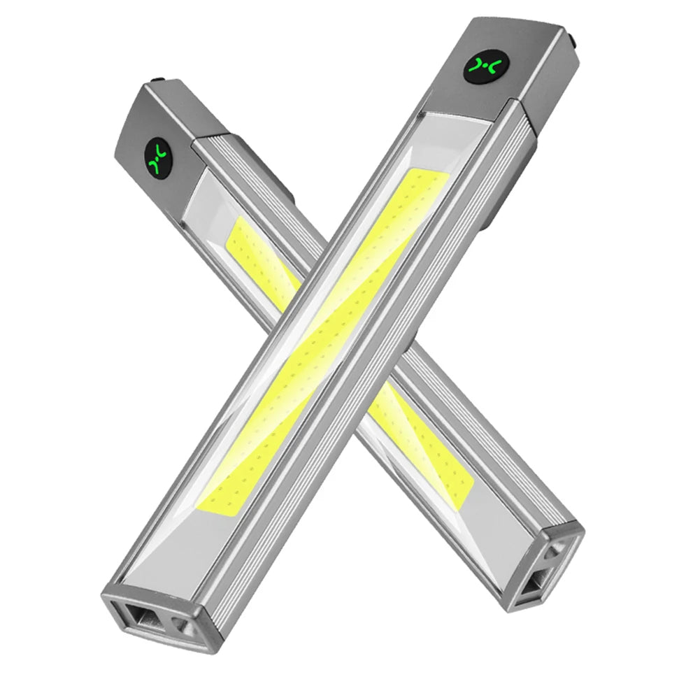 LED+COB Work Inspection Flashlight USB-C Rechargeable Pocket Penlight