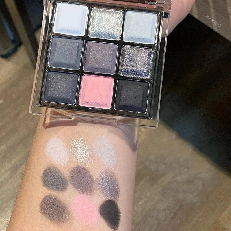 Black Pink Smoky Eye Shadow Palette Pearlescent Matte Chocolate Eyeshadow Palette Long Lasting Eyes Base Shade Powder Cosmetics Zpaxo