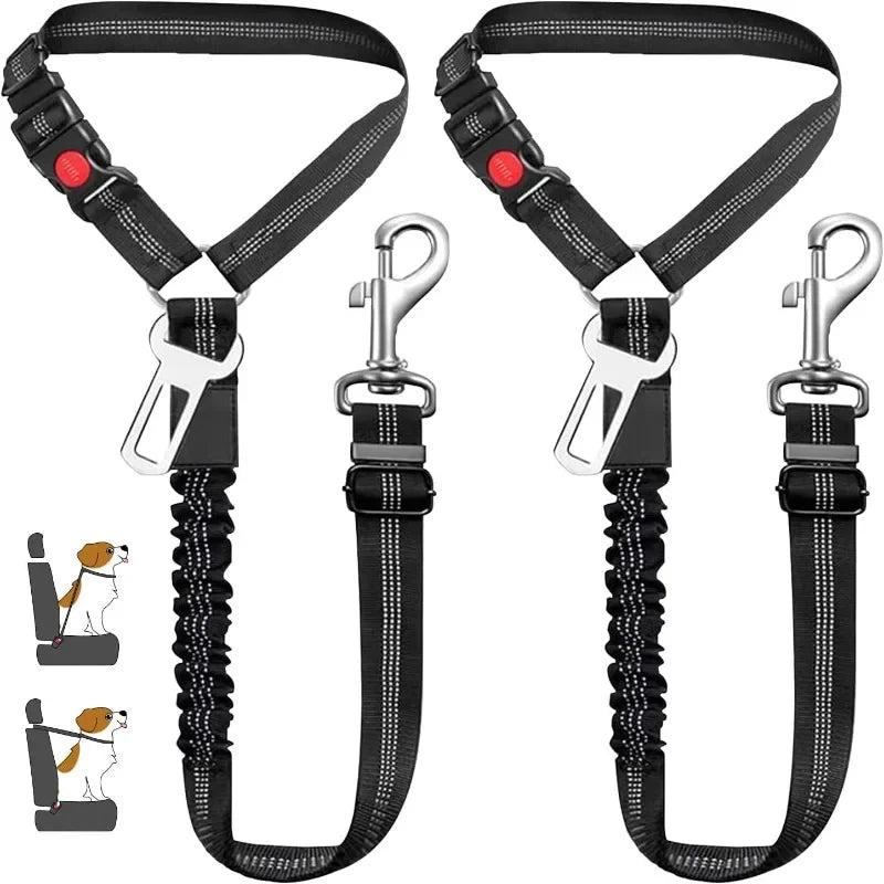 2-in-1 Dog Car Seat Belt Safety Harness – Crash Tested