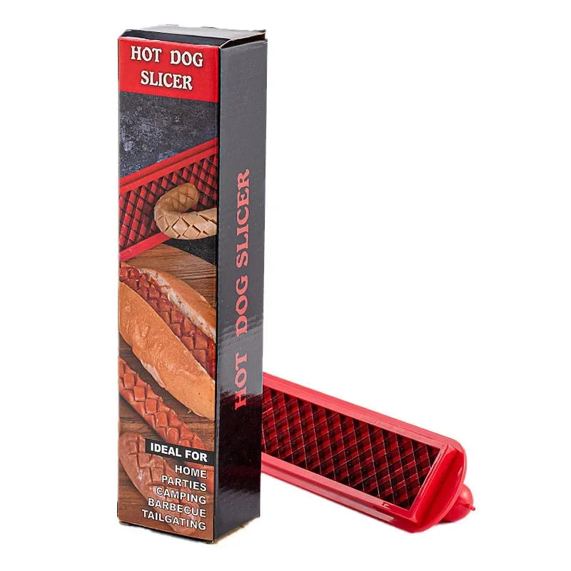 1PC Stainless Steel Multifunctional Hot Dog Slicer, Sausage Cutting Machine, Precision Mesh Kitchen Tool Hot Dog Cutters YUZI Zpaxo
