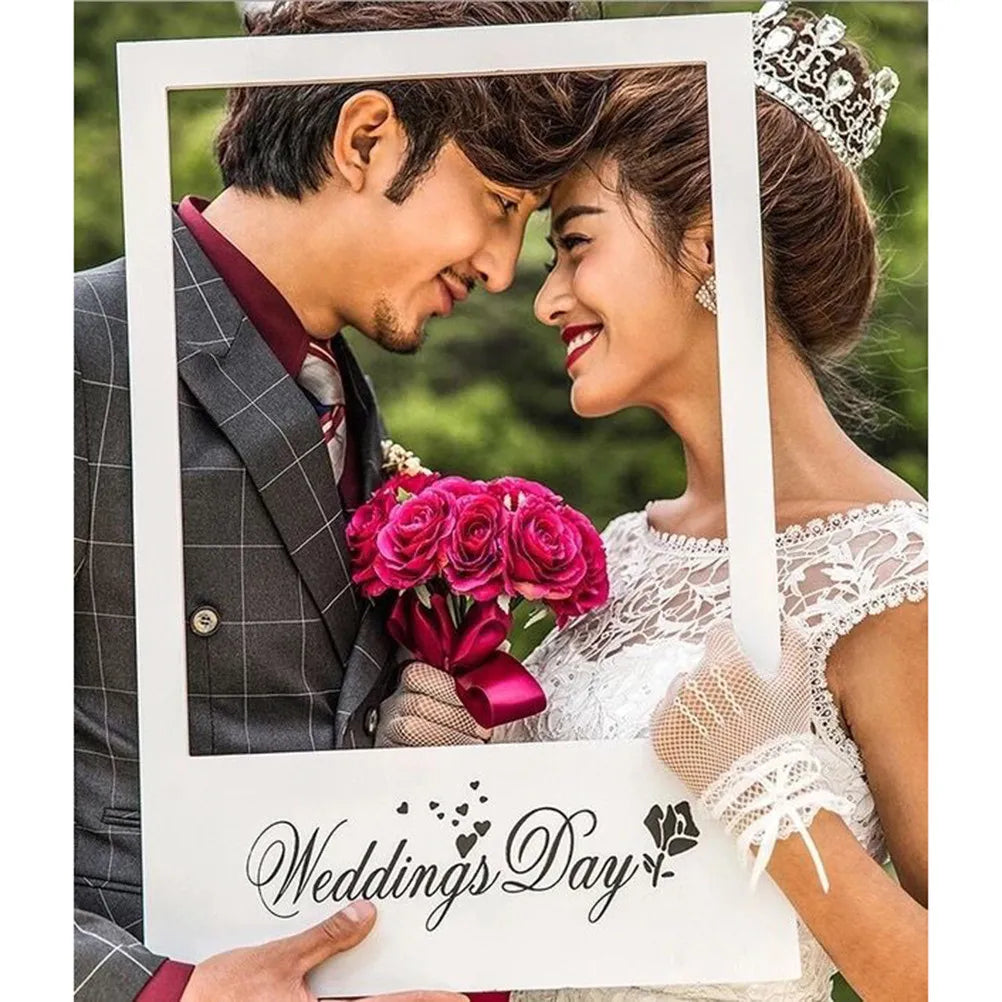 Wedding Day Photo Frame DIY Props Creative Booth Favors Anniversary