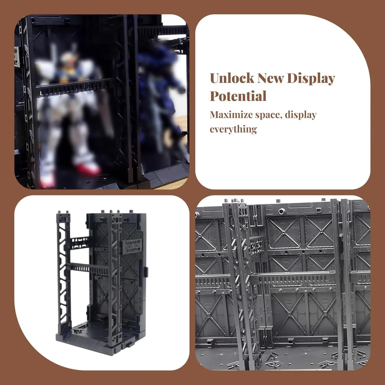 Universal Anime Cartoon Character Figure Model Storage Box Interlocking Organizer Stackable for LEGO,Anime Models,Gundam Models Zpaxo