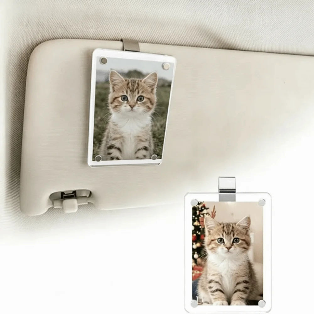 Lightweight Sun Visor Photo Holder UV Protection Transparent Magnetic Zpaxo