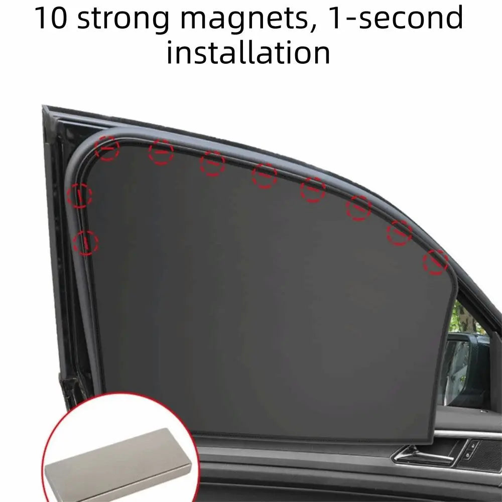 2 Magnetic Car Window Sun Shade 99 UV Blocking Heat Protection Covers Zpaxo