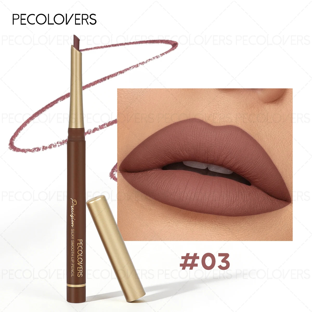 Matte Lip Liner Pencil Long Lasting Non-stick Moisturizing Formula Zpaxo 03