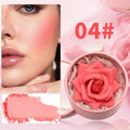 3D Rose Petal Blush Highlights Natural Makeup Brightening Cheek Long Lasting Waterproof Matte Highlighter Shimmer Blusher Makeup Zpaxo 04