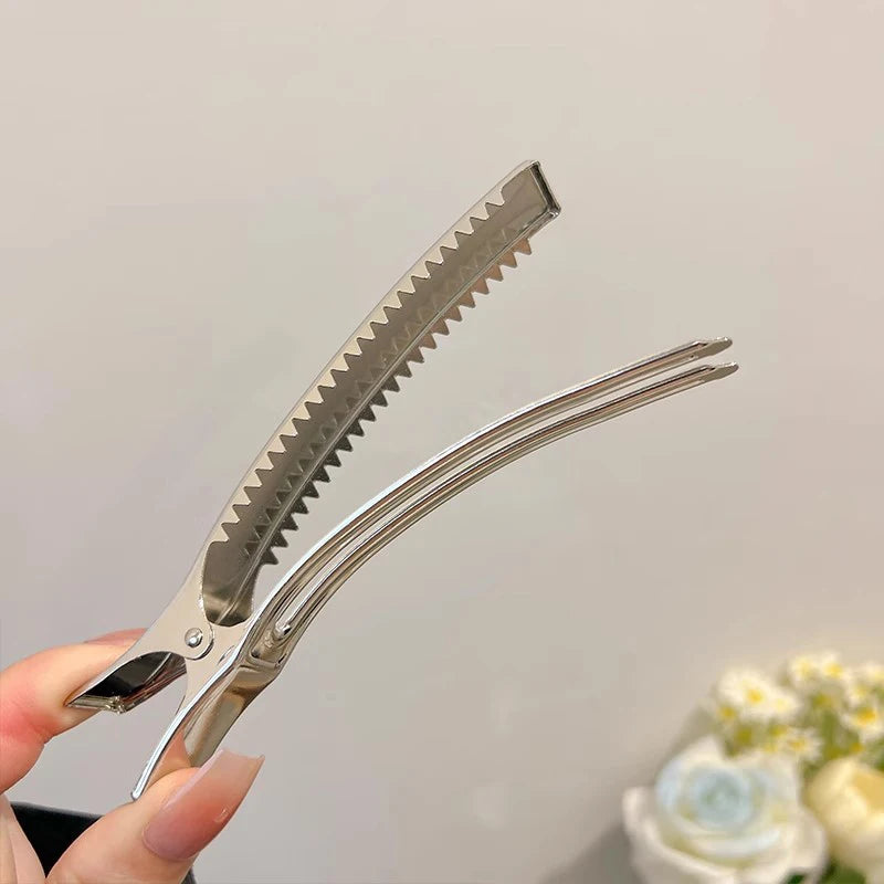 Korean Women Elegant Hair Clips Barrettes for Girls Metal Hair Claws Hairpin Bangs Duckbill Clip Ponytail Fashion Accessories Zpaxo