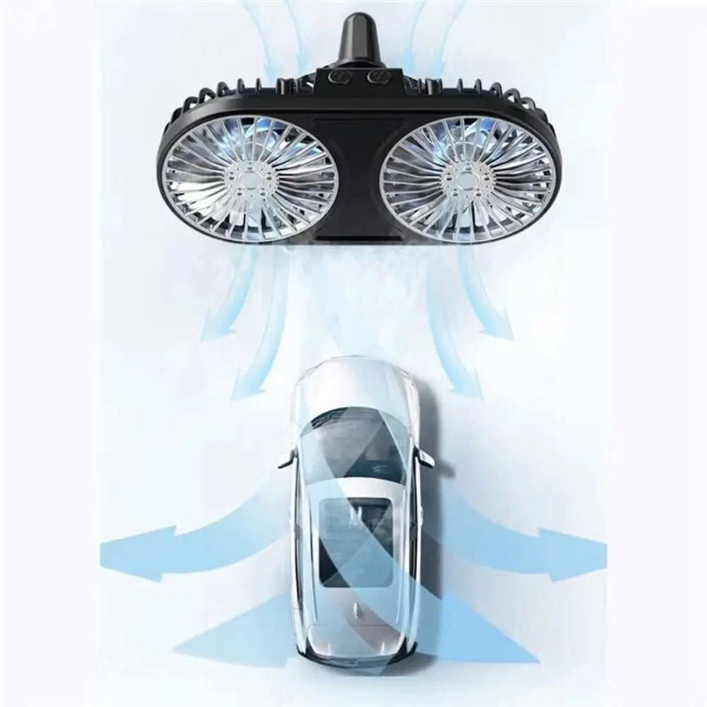 Mute 5 V Mini Fan Low Noise Dual-head Auto Electric 360 Rotating 3 Zpaxo