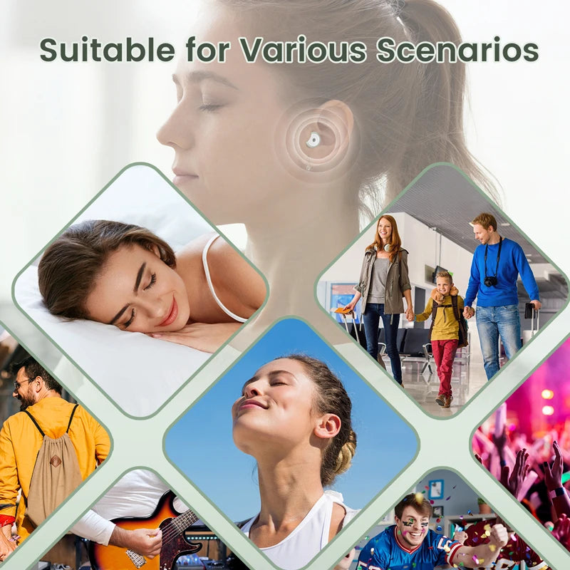Reusable Silicone Snore Blocker Ear Plug with 10 Ear Tips in XS/S/M/L Anti-Noise Motorcycle Earplugs Noise Cancelling Ear Plugs Zpaxo