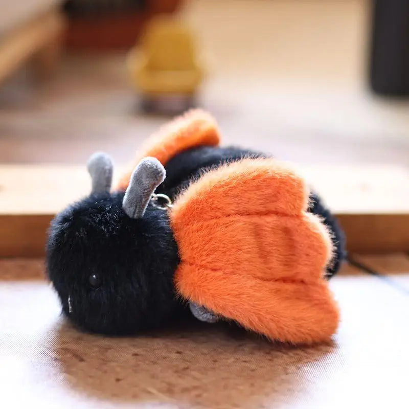 ▶1PCS Small Insect Animal Plush Toy Doll Keychain Cute Snail Bee Creative Stuffed Doll Bag Pendant Keyring Birthday Gift Zpaxo Style3