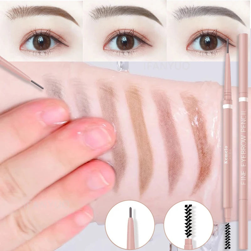 Ultra Fine Double-ended Eyebrow Pencil Waterproof Long Lasting