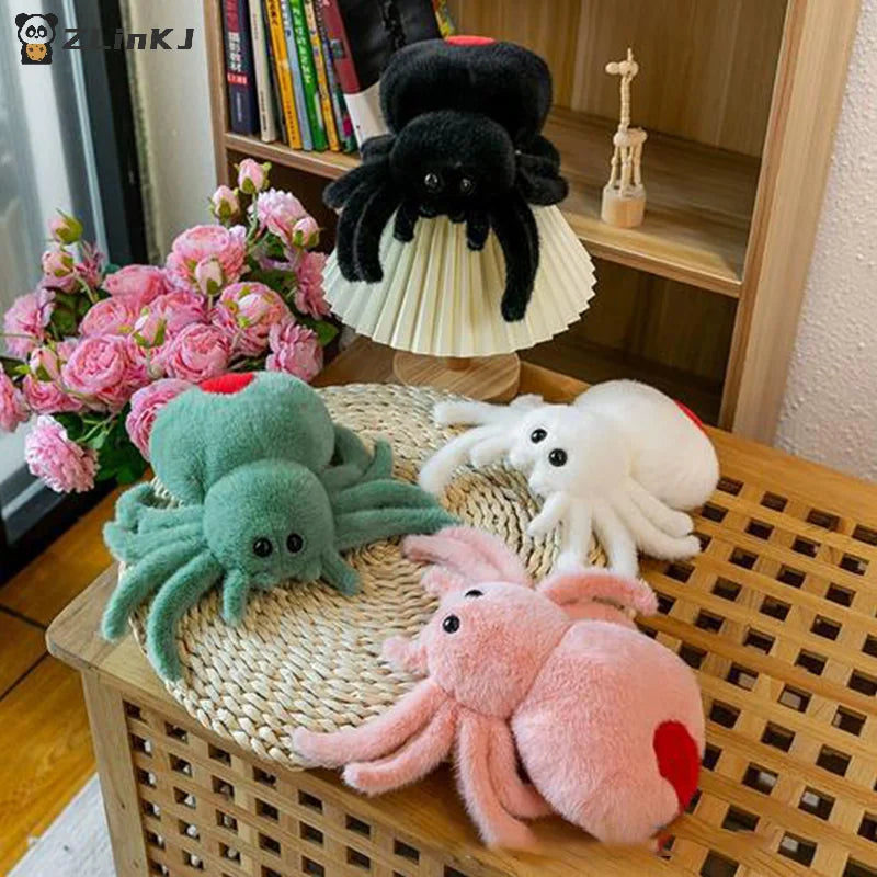 ▶1PCS Cute 25cm Plush Toy Plush Reptile Simulation Spider Hallows' Day Crawling Pet Doll Zpaxo
