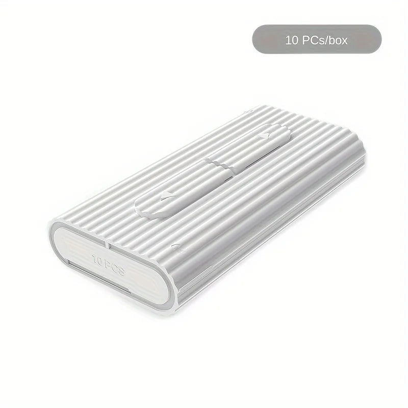 Box Reusable Dental Floss Stick Portable Automatic Dispenser Zpaxo WHITE