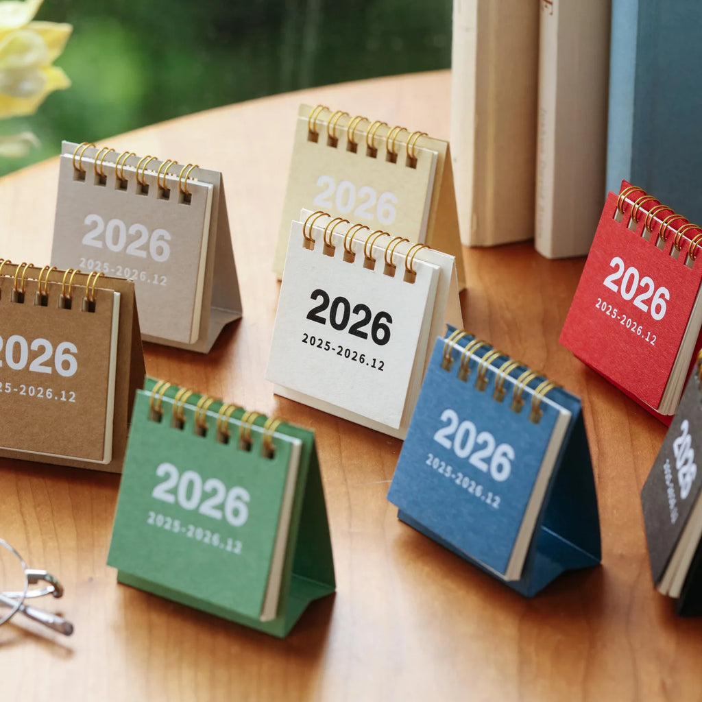 2026 Mini Desktop Calendar – Creative Desk Planner & Decor