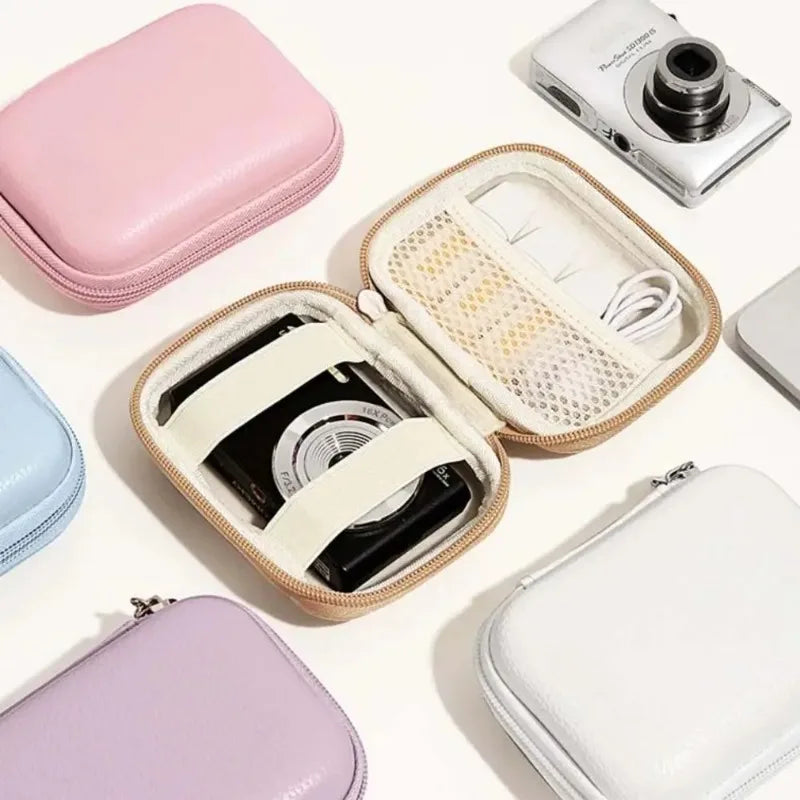 PU Leather Hard Shell Digital CCD Camera Case Small Travel Cameras