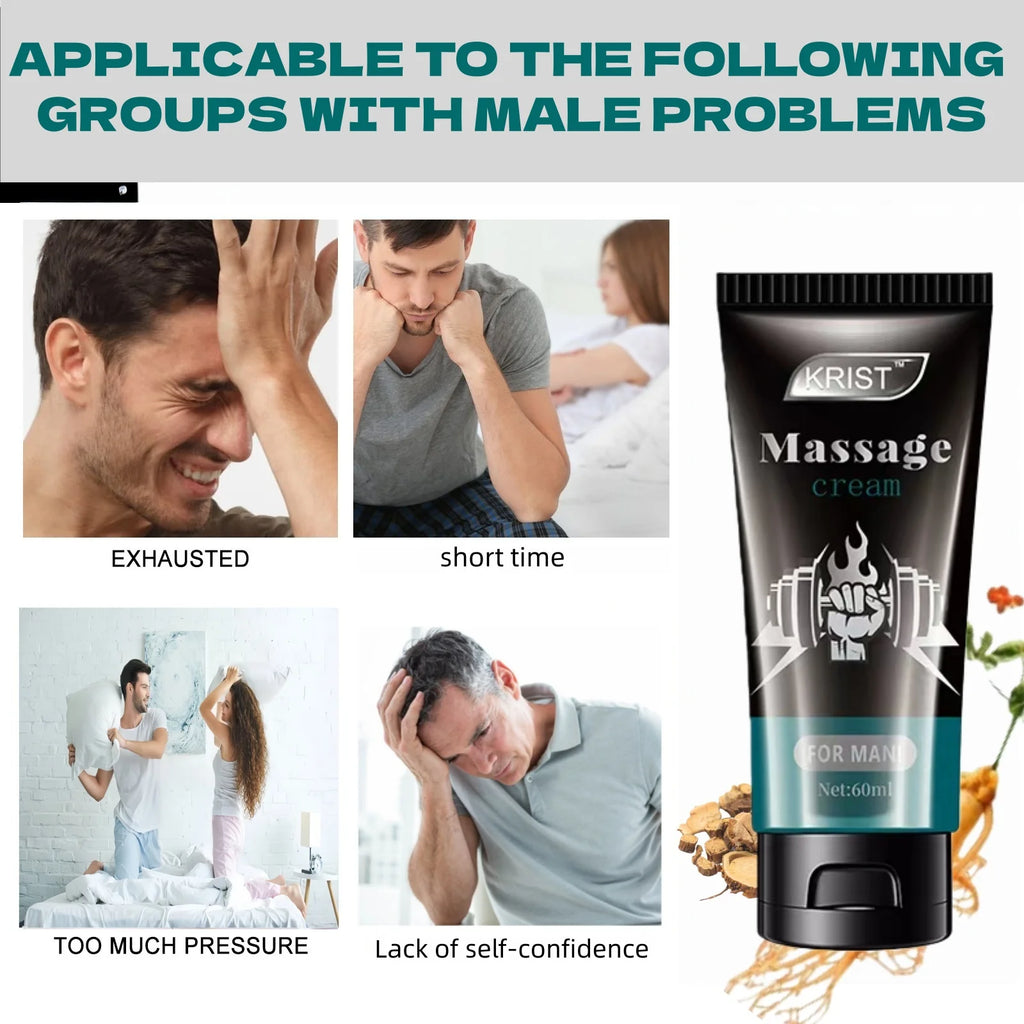 Men's Massage Cream for Intimate Experience Interactive Relaxation Fast Absorption Non-Greasy Promotes Bonding And Comfort Zpaxo