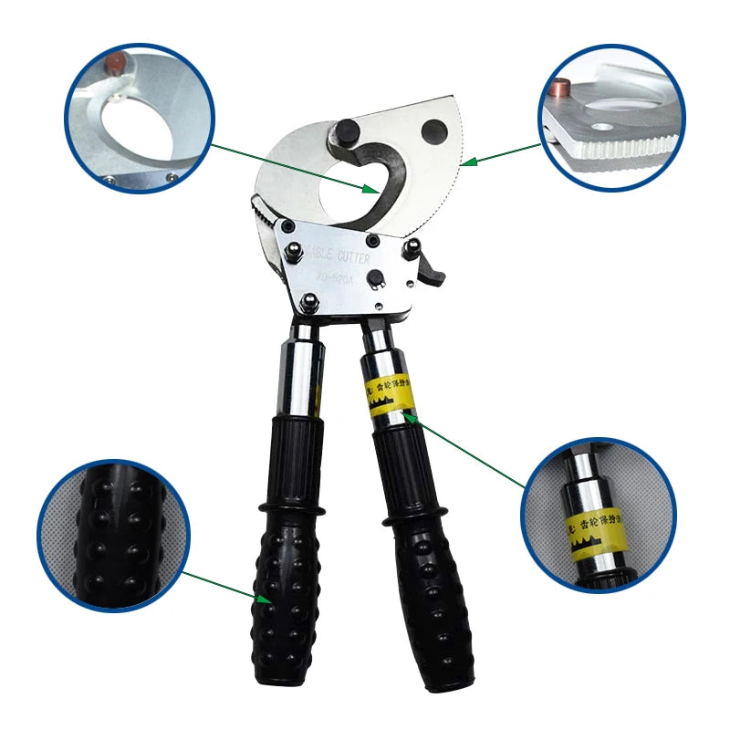 J-40A Ratchet Cable Cutter Wire Cu Alu Scissors