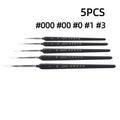 ▶3/5/6pcs Miniature Paint Brush Professional Nylon Brush Acrylic Painting Thin Line Pen , #000 #00 #0 #1 #2 #3 Zpaxo 5PCS