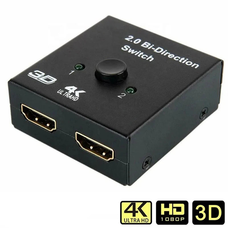 HDTV Switch Bi-direction 2 0 Splitter HDMI-compatible 1x2 2x1 Adapter Zpaxo